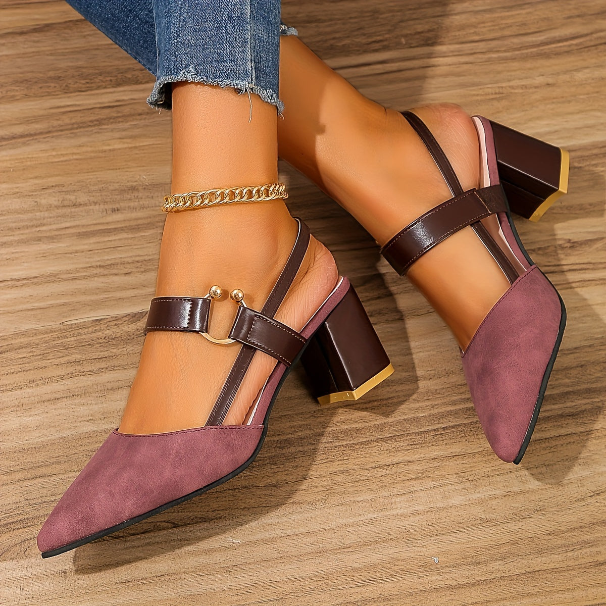 Roma sandalen met comfortabele hak 