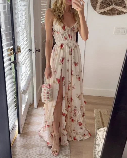 Sonja | Midi-jurk met bloemenprint