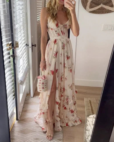 Sonja | Midi-jurk met bloemenprint