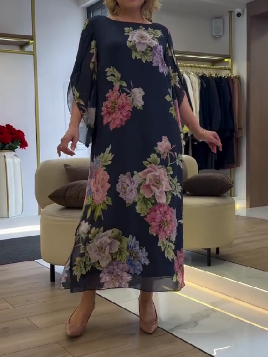 Unieke maxi-jurk met bloemenprint