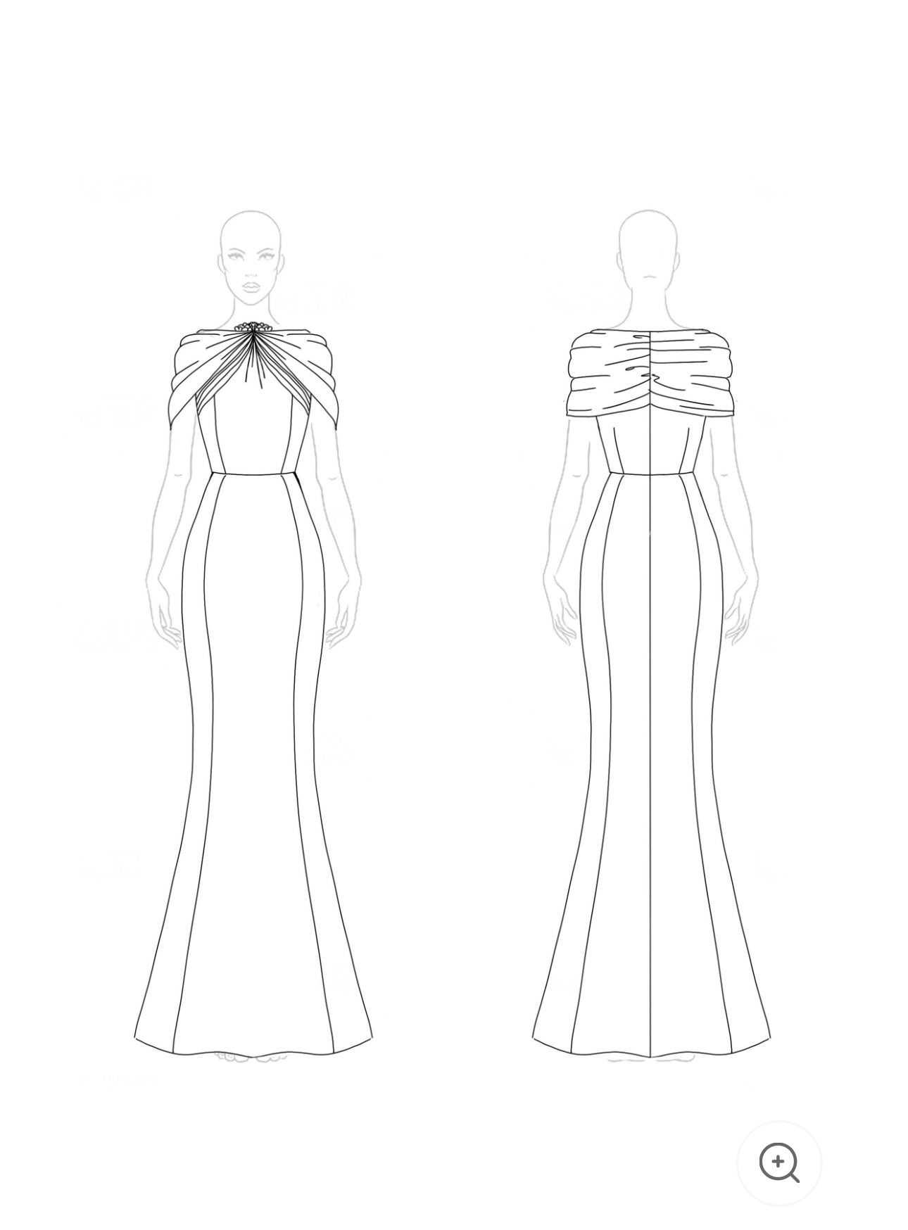 Cléa | Lichtblauwe jurk met chique halslijn en strikdetail