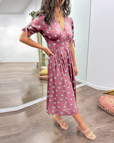 Monique | Elegante jurk met stippen