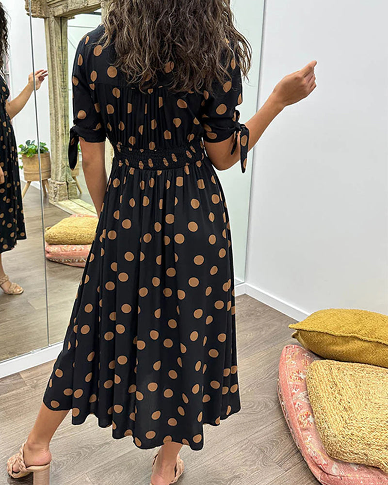 Monique | Elegante jurk met stippen