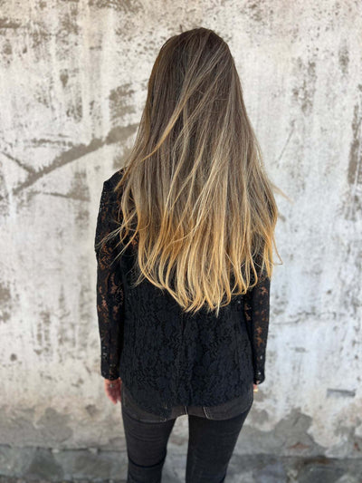 Lena | Transparant kanten blazer met elegante structuur