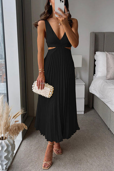 Elsa | Elegante geplooide maxi-jurk