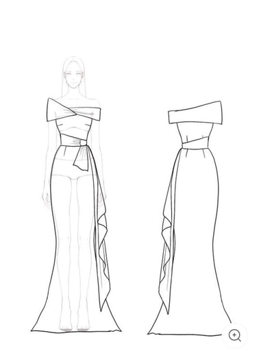 Seraphine | Luxe avondjurk met blote schouders