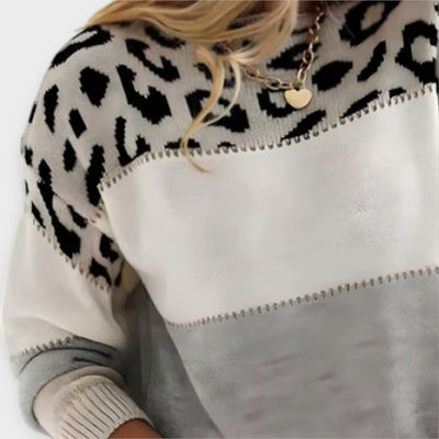 Cheyenne - Casual trui met luipaardprint