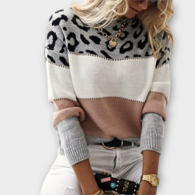 Cheyenne - Casual trui met luipaardprint