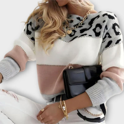Cheyenne - Casual trui met luipaardprint