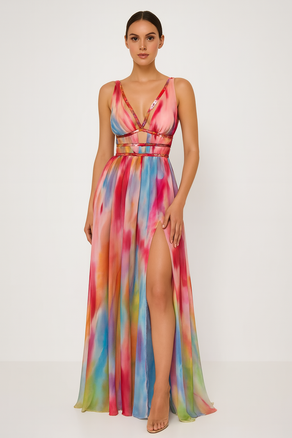 Freya | Geschilderde maxi-jurk