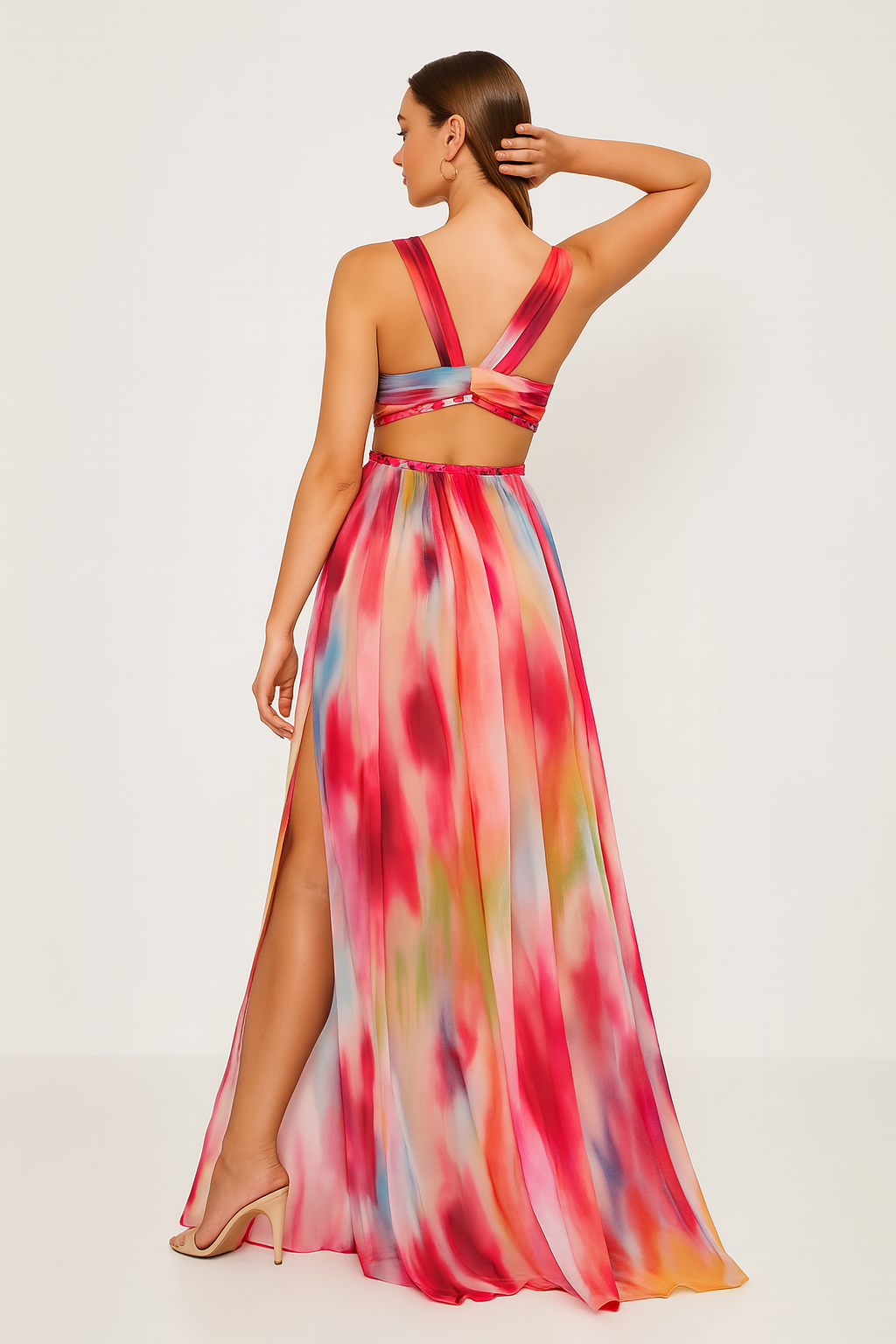 Freya | Geschilderde maxi-jurk