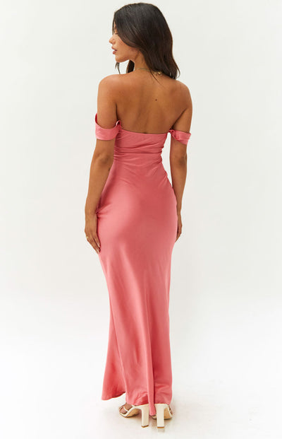 Rosalia – Off-shoulder satijnen jurk