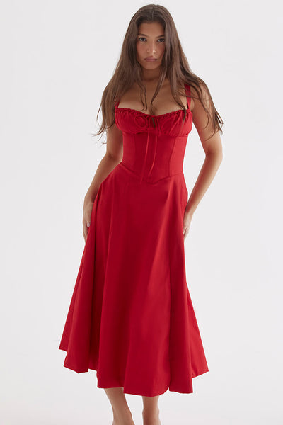 Midi Bustier Korset Zomerjurk