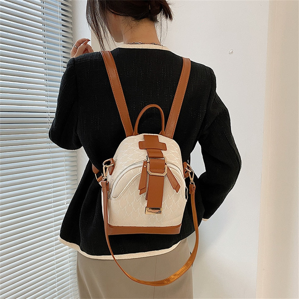 Phoebe - Stijlvolle rugzak met geometrisch patroon 