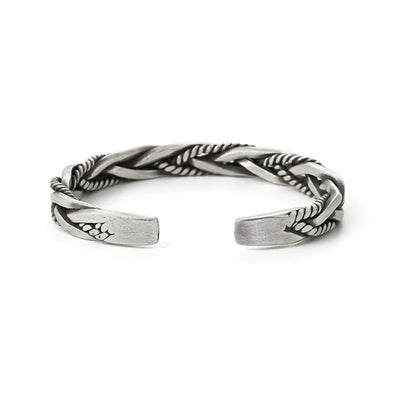 Helix - Gedraaide sterling zilveren armband met touwdetail