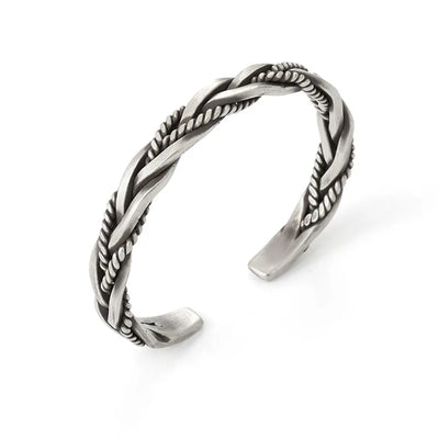 Helix - Gedraaide sterling zilveren armband met touwdetail
