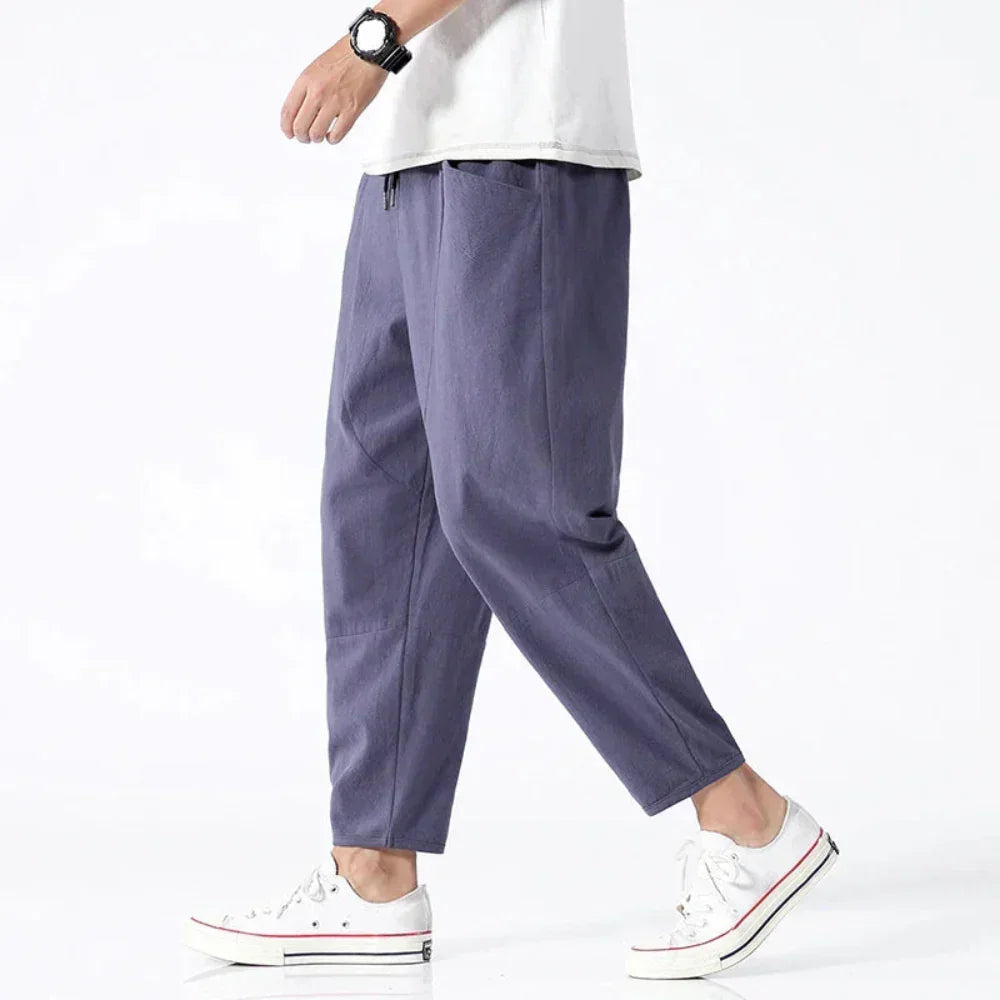 Kyoto linnen cropped broek