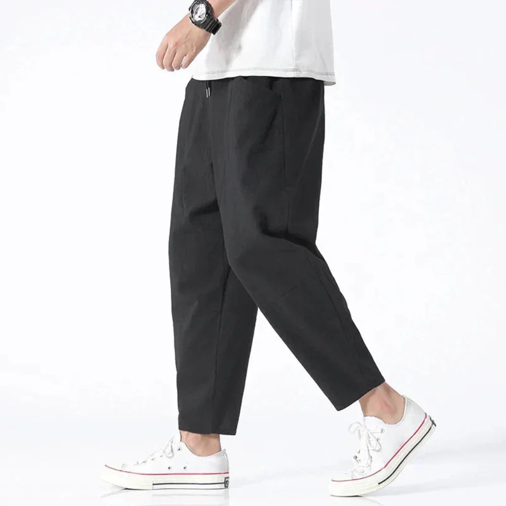 Kyoto linnen cropped broek