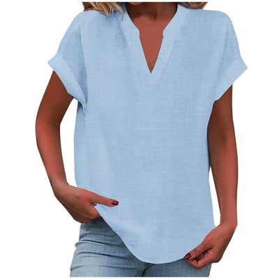 Aafke |Relaxte blouse met V-hals