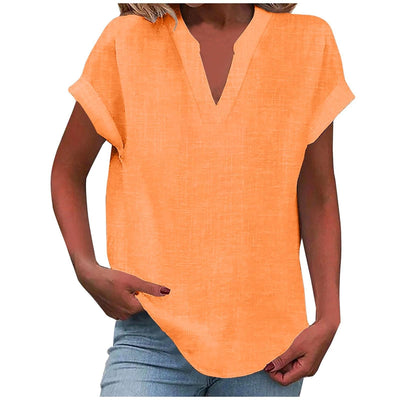 Aafke |Relaxte blouse met V-hals