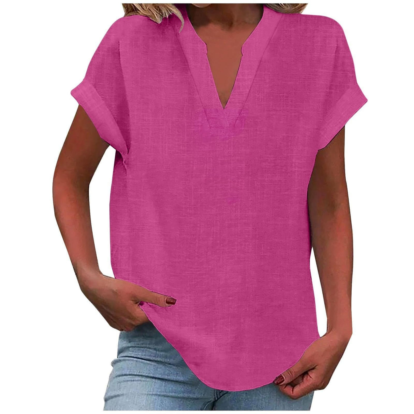 Aafke |Relaxte blouse met V-hals