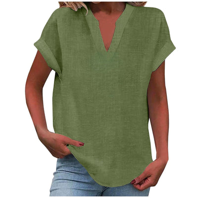 Aafke |Relaxte blouse met V-hals