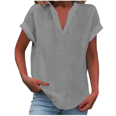 Aafke |Relaxte blouse met V-hals