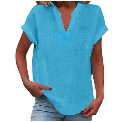 Aafke |Relaxte blouse met V-hals