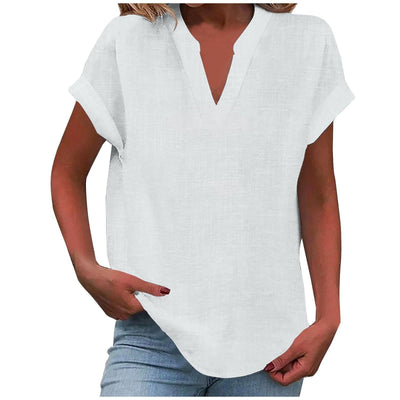 Aafke |Relaxte blouse met V-hals