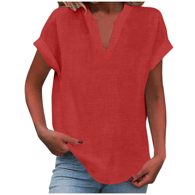 Aafke |Relaxte blouse met V-hals