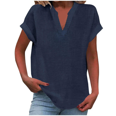 Aafke |Relaxte blouse met V-hals