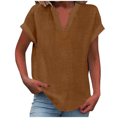 Aafke |Relaxte blouse met V-hals