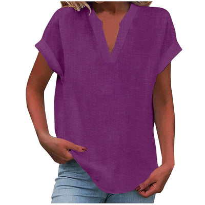 Aafke |Relaxte blouse met V-hals