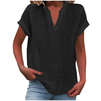 Aafke |Relaxte blouse met V-hals