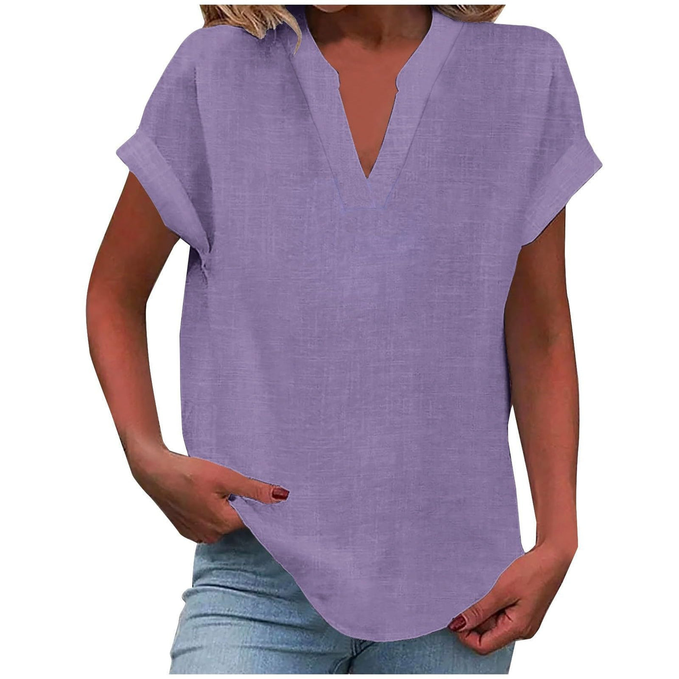Aafke |Relaxte blouse met V-hals