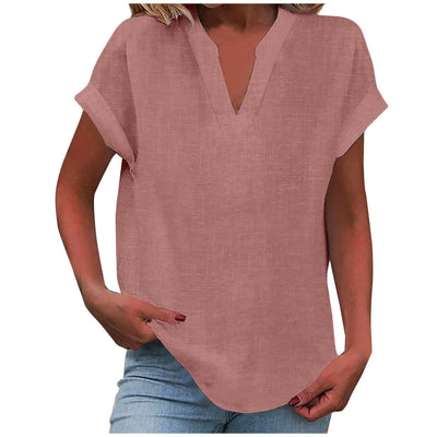 Aafke |Relaxte blouse met V-hals