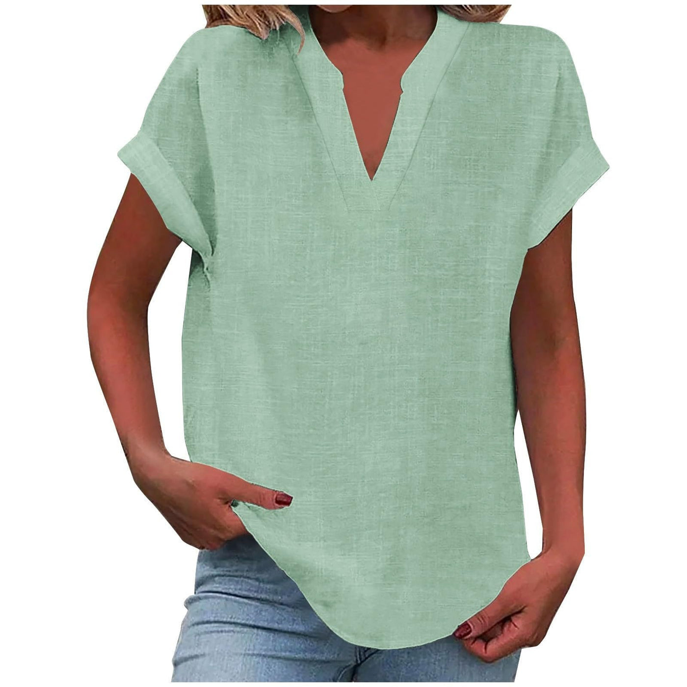 Aafke |Relaxte blouse met V-hals