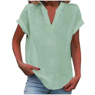 Aafke |Relaxte blouse met V-hals