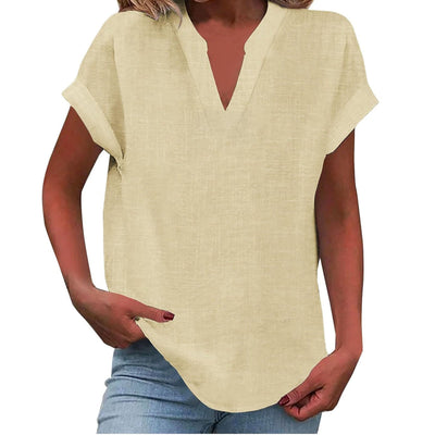 Aafke |Relaxte blouse met V-hals