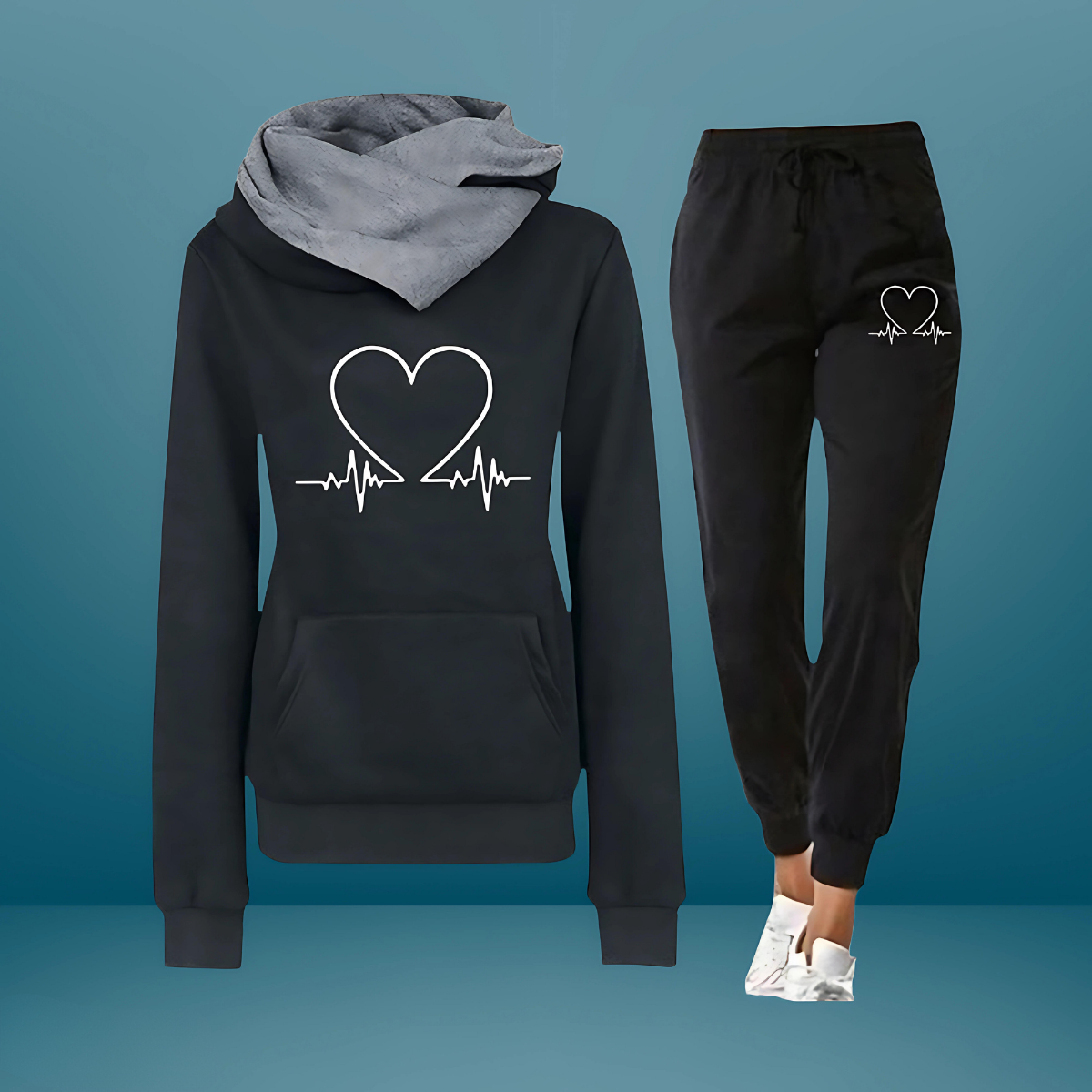 Heartbeat - Gezellige hoodie- en joggingset