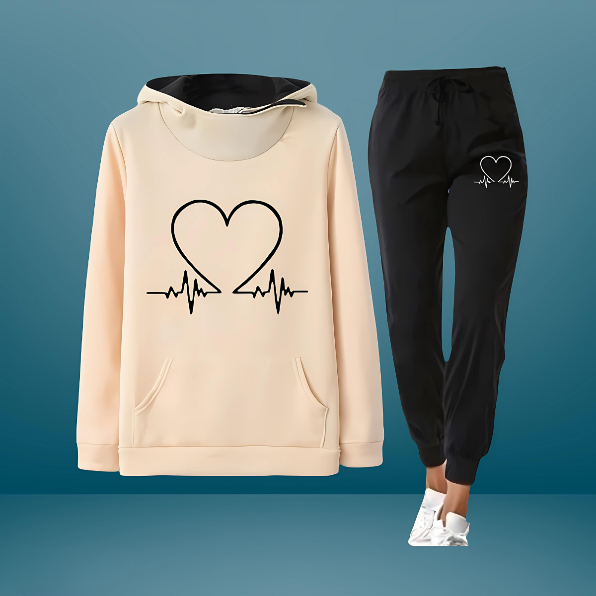 Heartbeat - Gezellige hoodie- en joggingset