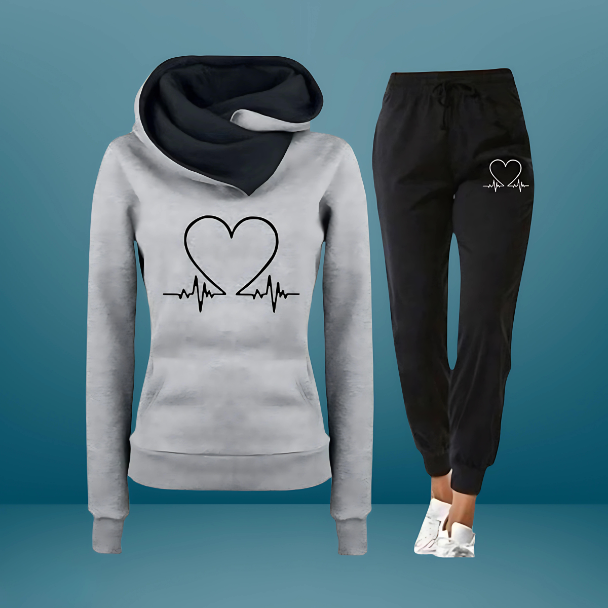 Heartbeat - Gezellige hoodie- en joggingset