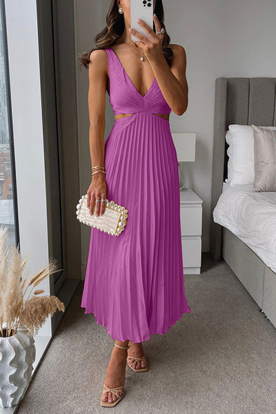 Elsa | Elegante geplooide maxi-jurk