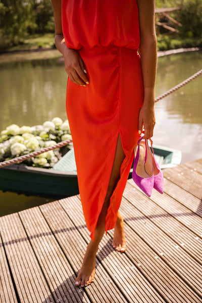 Elegante zomer midi-jurk