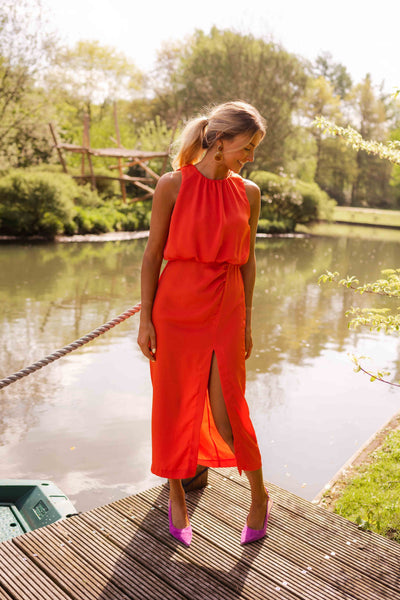 Elegante zomer midi-jurk