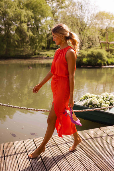 Elegante zomer midi-jurk