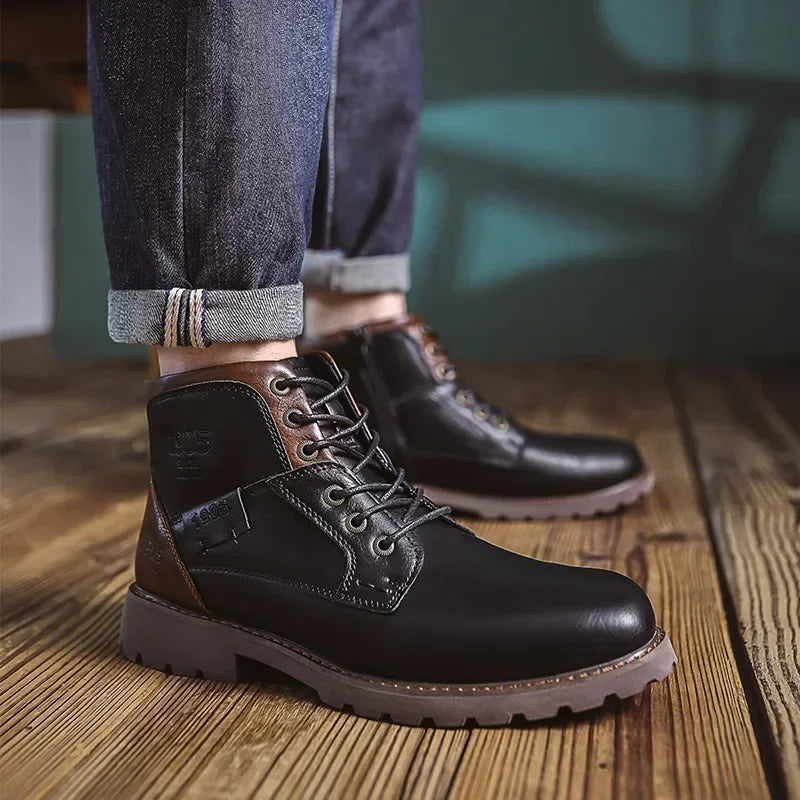 Parker | Heren casual leren laarzen in Britse stijl 