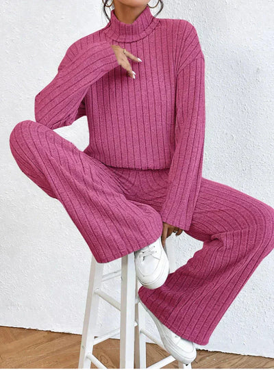 Margaux™ - gebreide broek en trui met coltrui voor dames