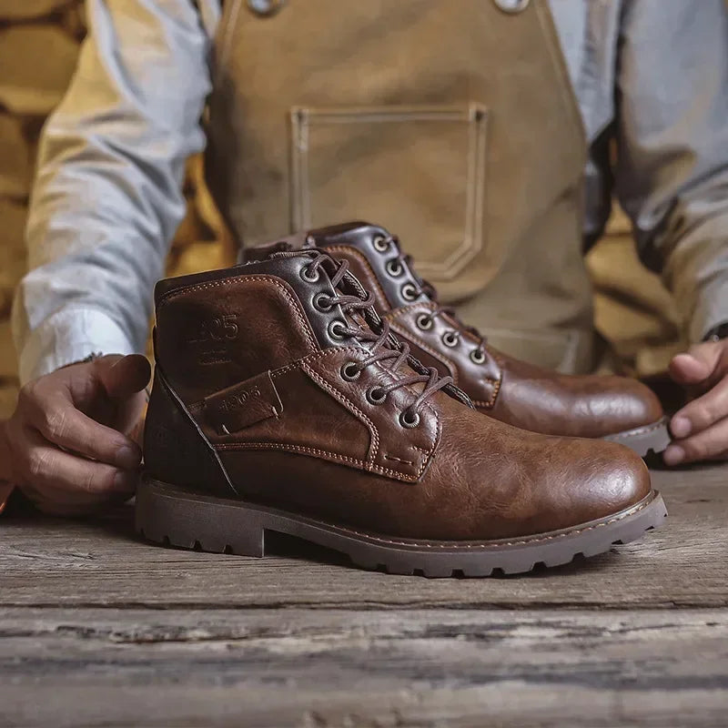 Parker | Heren casual leren laarzen in Britse stijl 