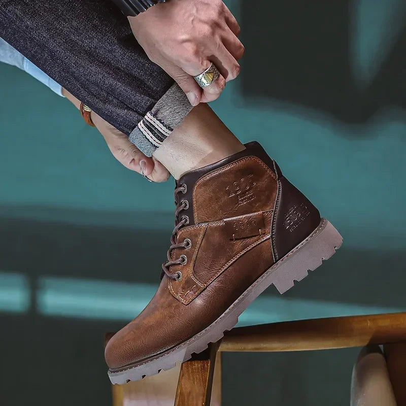 Parker | Heren casual leren laarzen in Britse stijl 